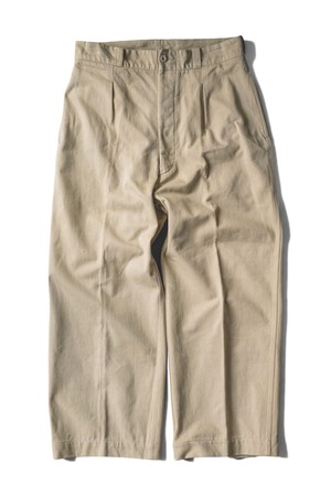 50~60's "French Army" M-52 Cotton Chino 1-Tuck Trousers — Later Model