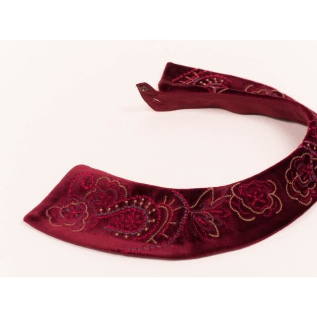 ts-LC-261 ベロアと刺繍のつけ襟 | lacollete