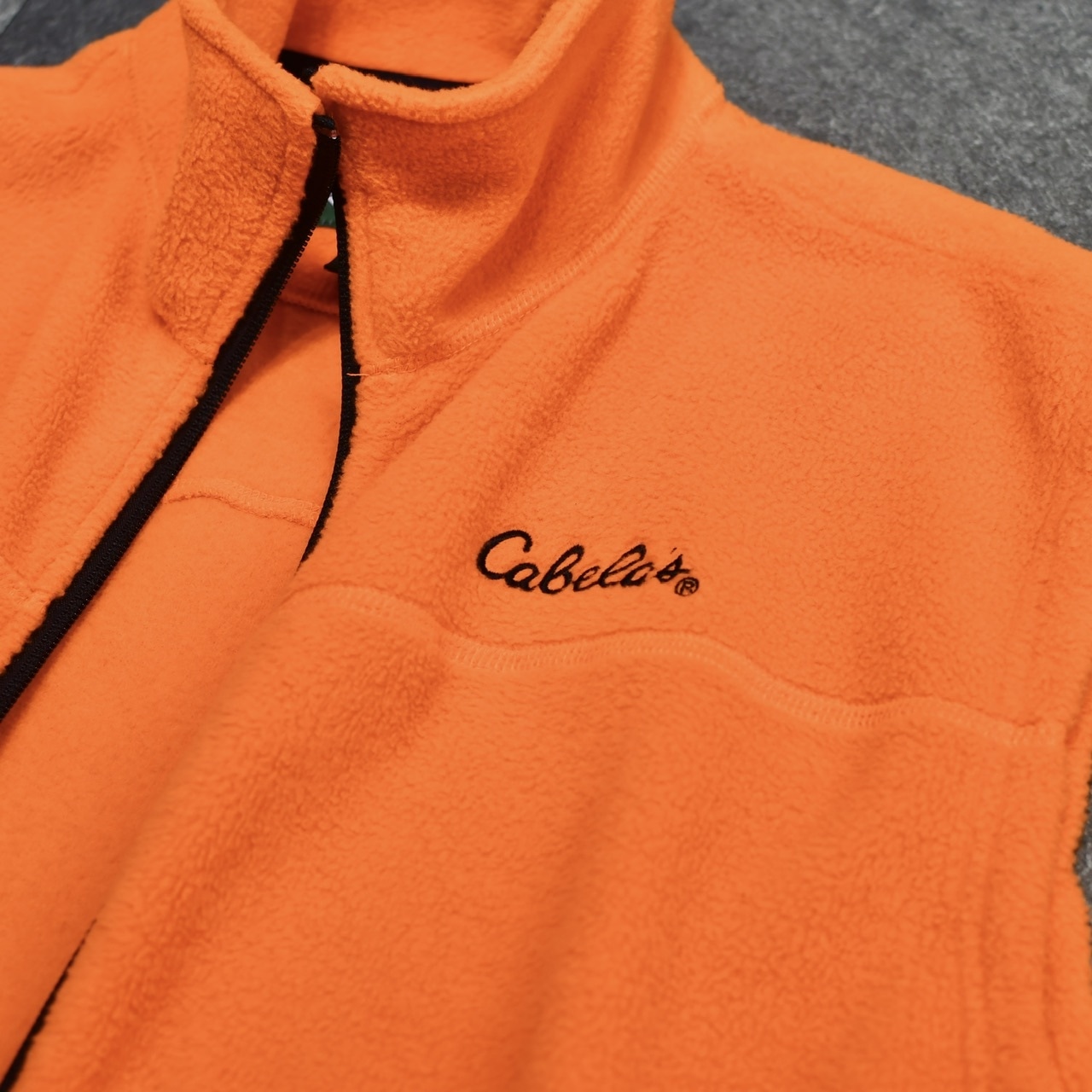 Cabela's fleece vest orange