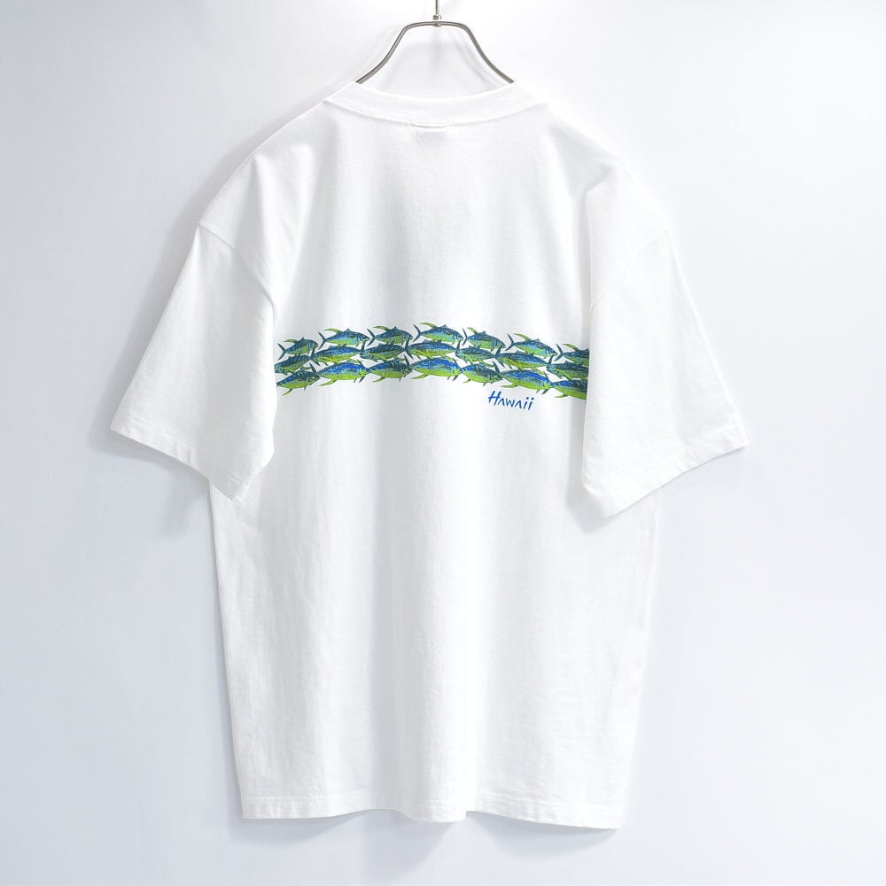 90s USA製 crazy shirt クレイジーシャツ マグロ 魚群 グラフィック