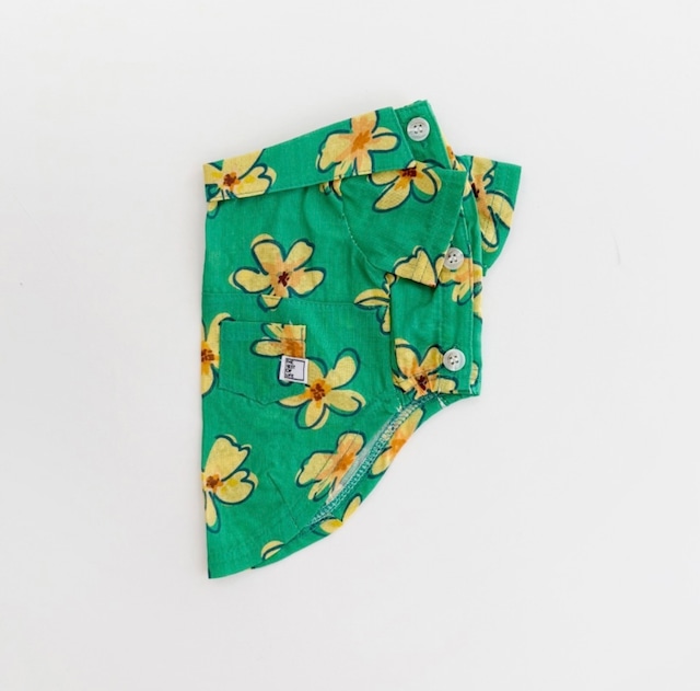 【THEREST OF LIFE】HAWAIIAN FLOWER SHIRT(green)