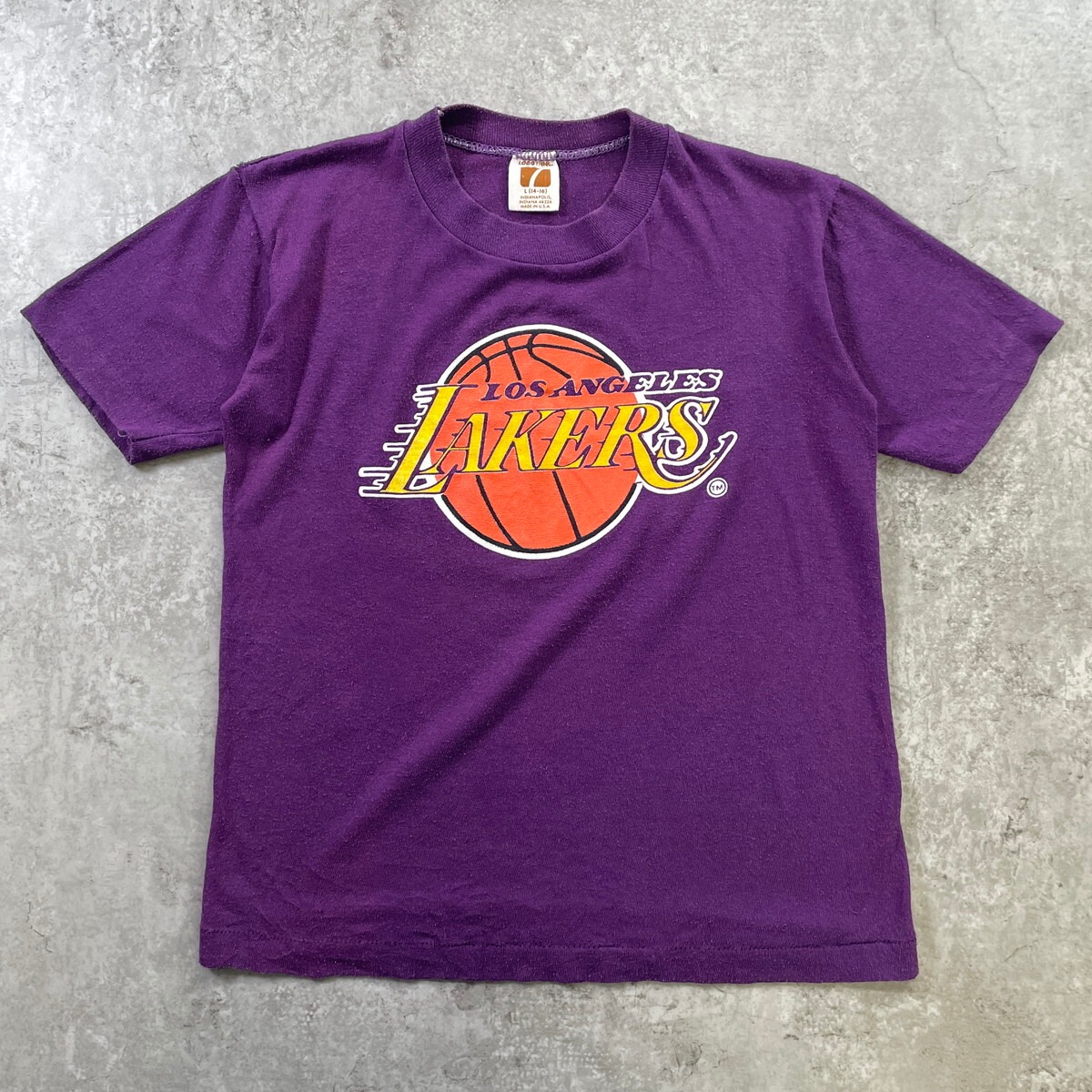 kids】80~90年代 USA製 NBA LAKERS ロサンゼルス レイカーズ Tシャツ 