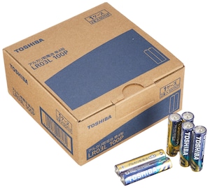 【在庫処分】東芝(TOSHIBA) アルカリ乾電池 単4形1パック100本入 LR03L 100P