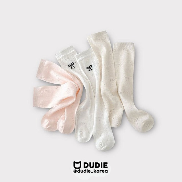 【取寄】dudie｜one ribbon socks set (3pcs)｜ワンリボンソックス3足セット｜FREE｜kids｜26 spring
