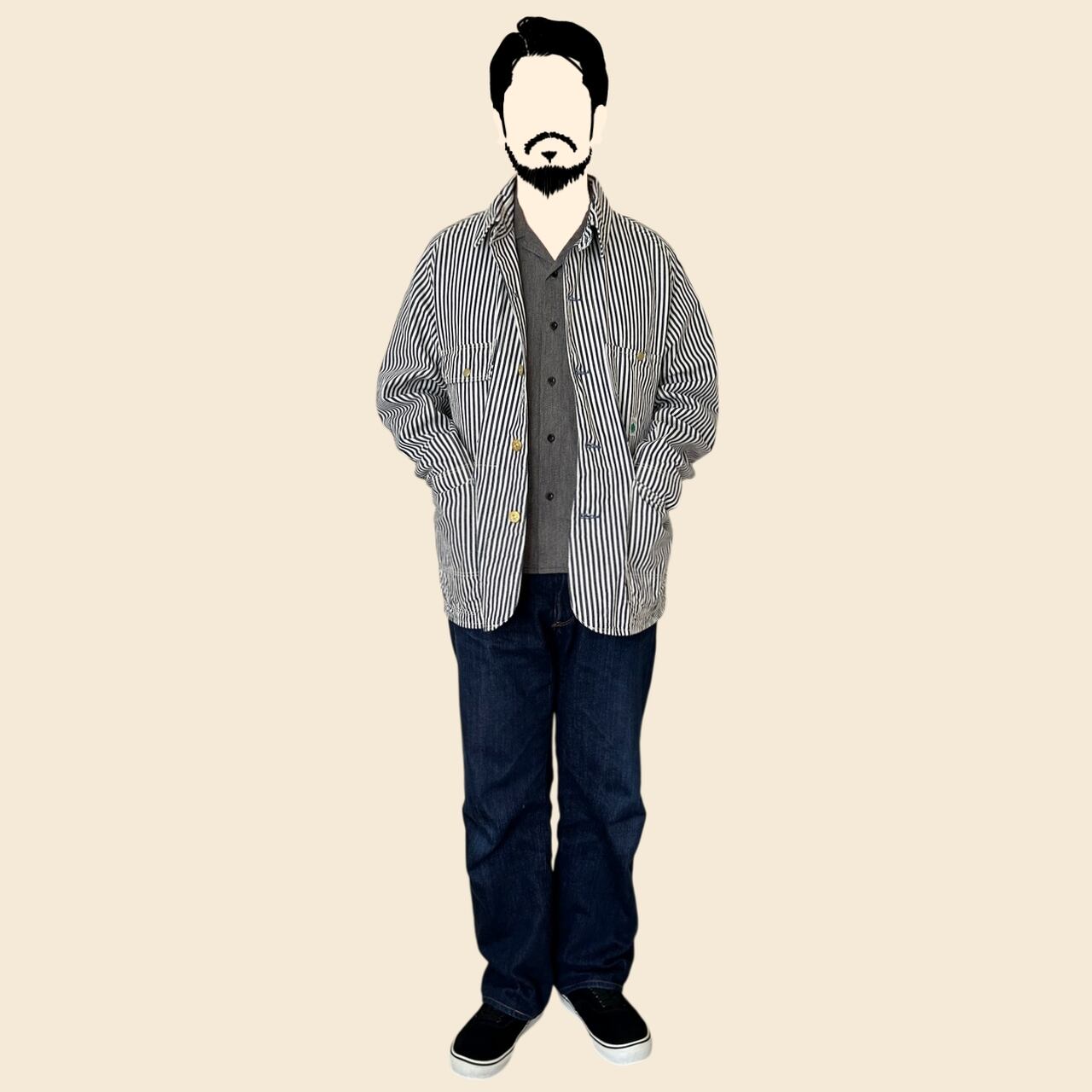 TCB jeans / Cat Head Jacket Hickory - キャットヘッド ジャケット