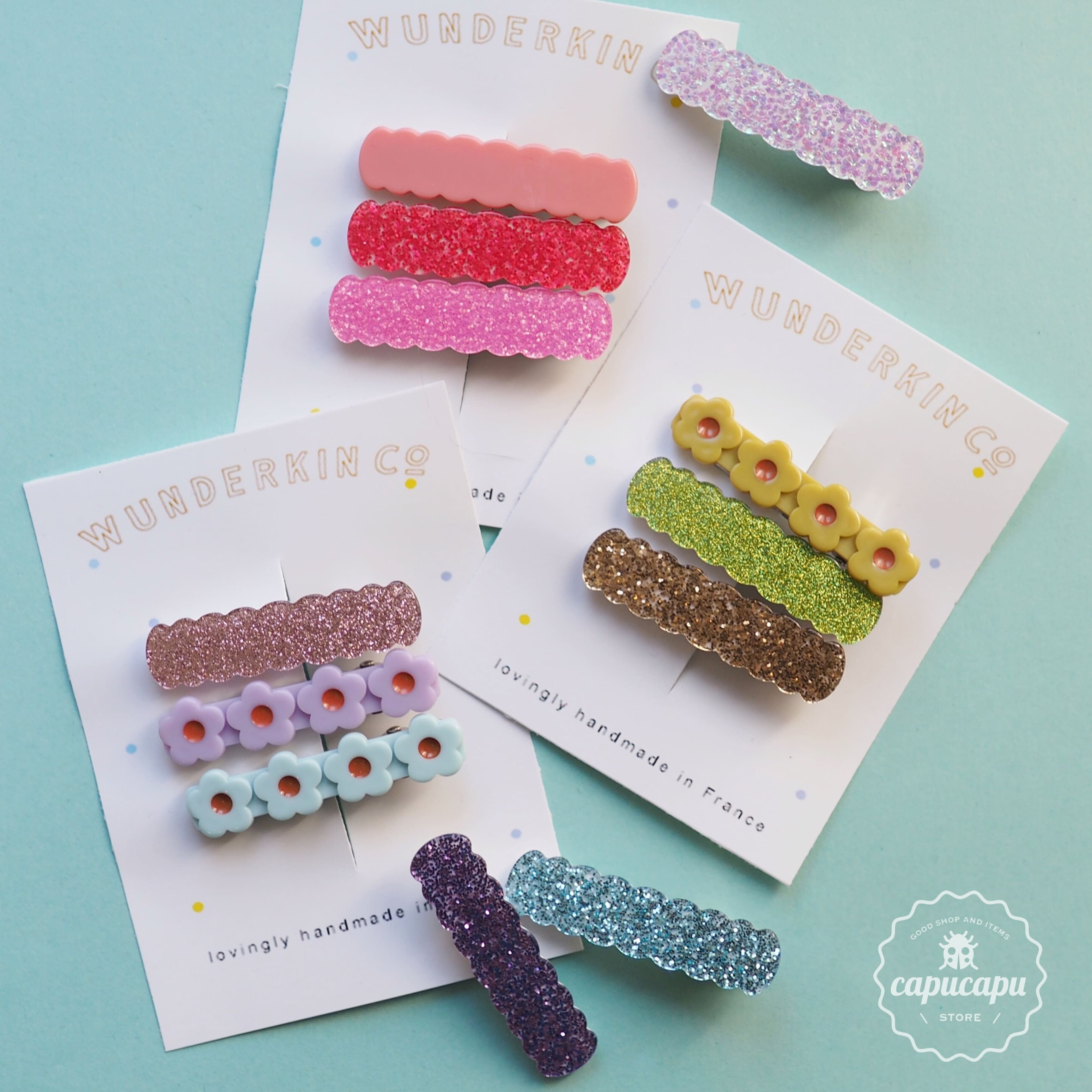 即納» Wunderkin co Scallop Clip hair clips made in France ヘア