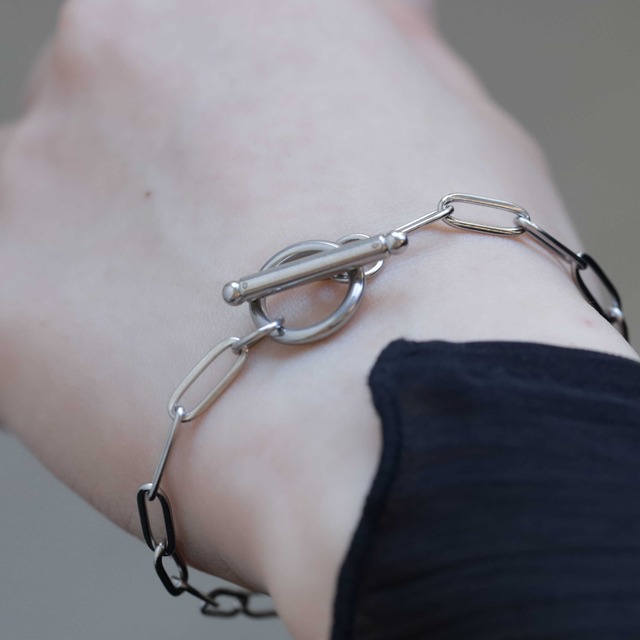 316L mantel chain bracelet  2（ gold & silver )  #b08　