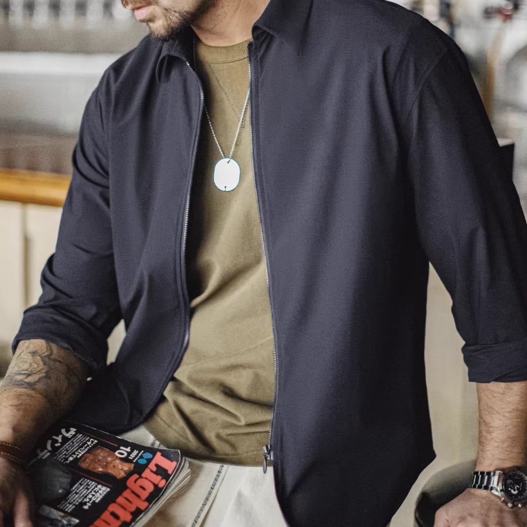 ラウンドヘム ジップアップジャケット A19183