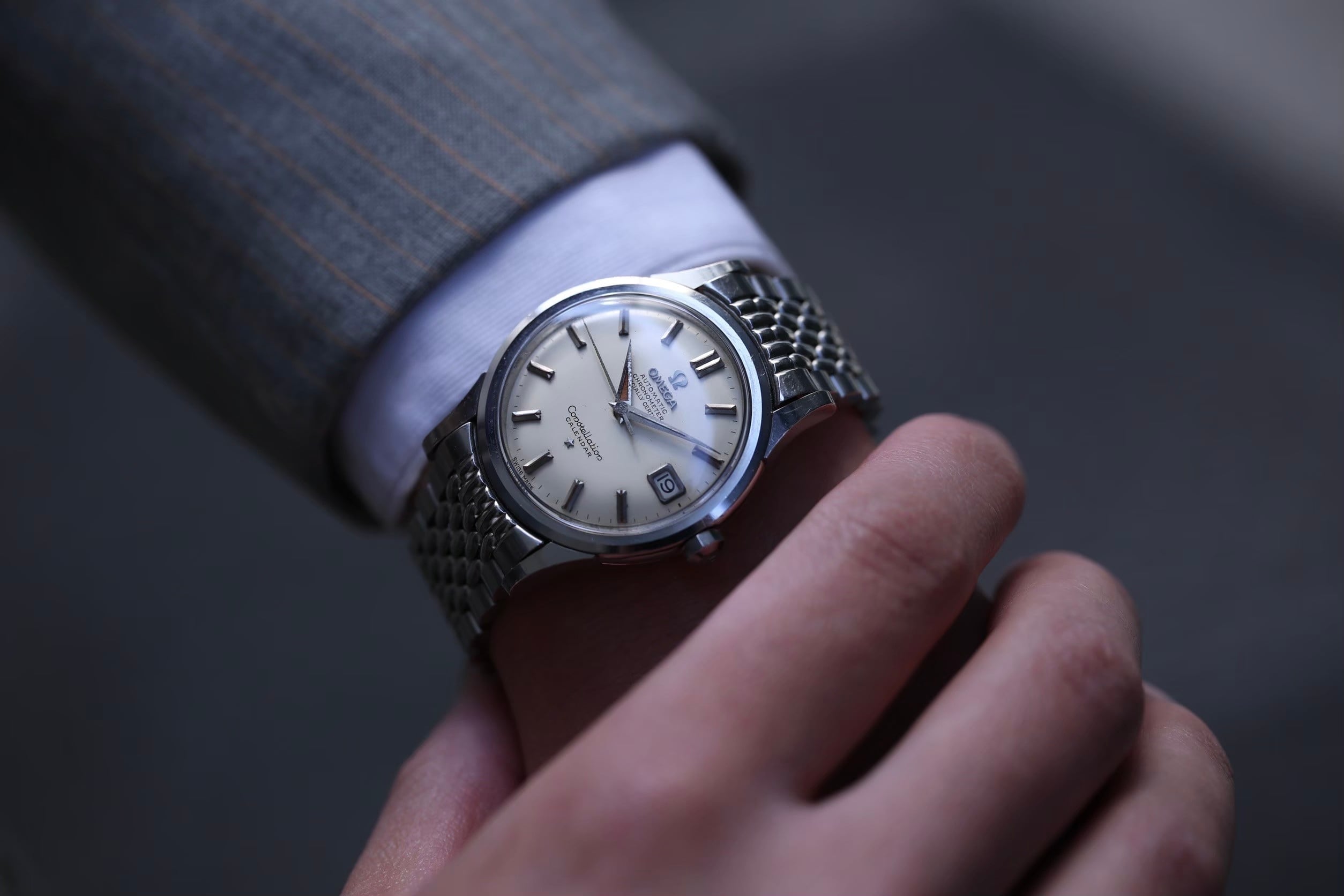 OMEGA】 1959年製 オメガ コンステレーション カレンダー 白文字