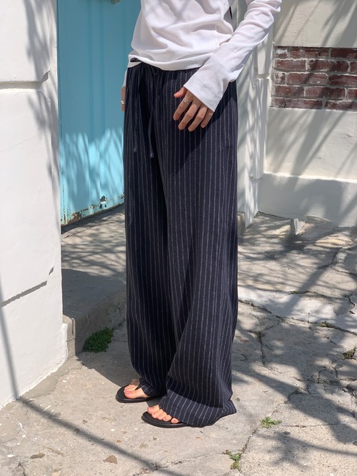 (予約) taffeta / Ringo stripe pants 3color
