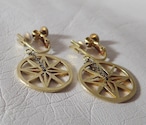 Brass compass earrings 真鍮コンパスイヤリング