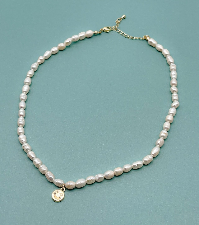 PETIT SMILE PEARL NECKLACE ゴールド