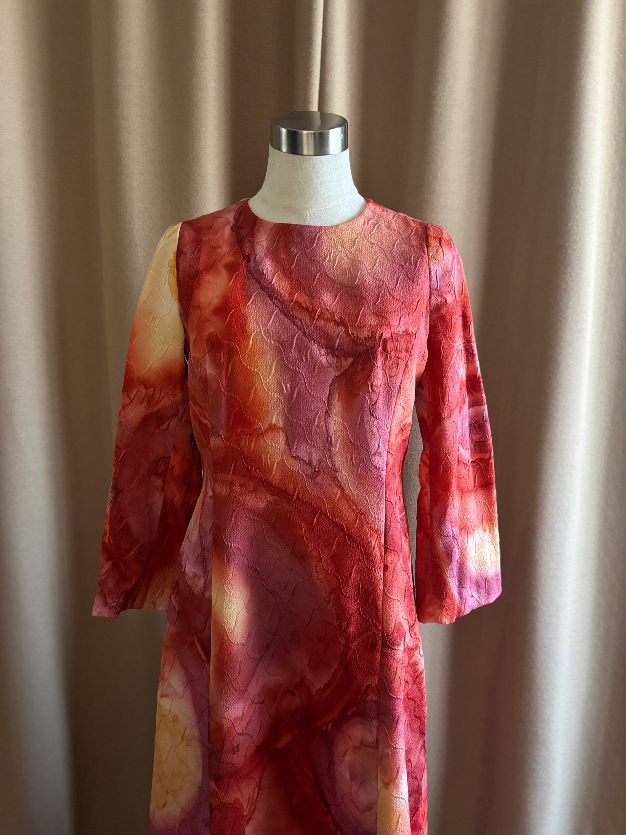 artistic color jacquard long dress-4547-2