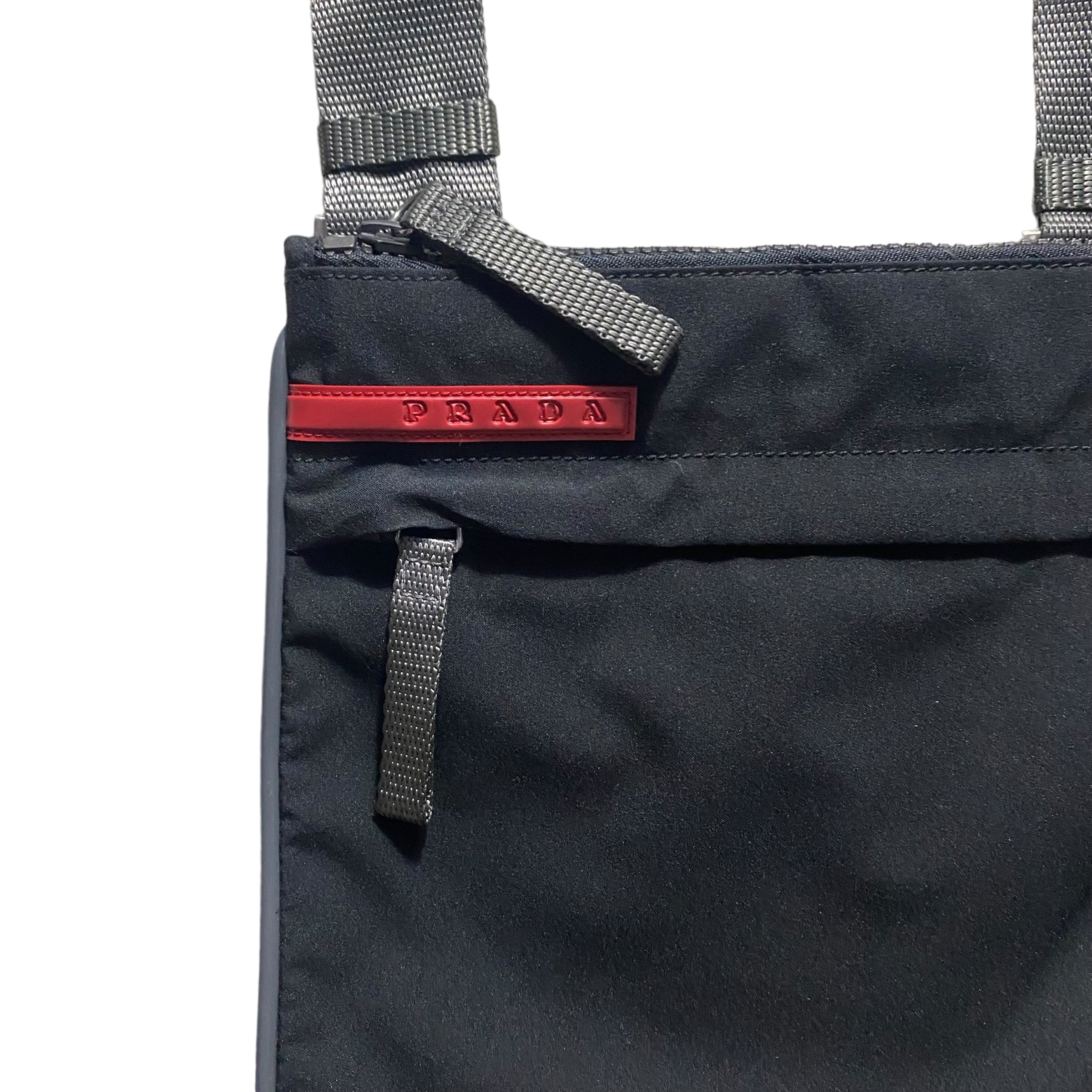PRADA SPORT black nylon shoulder bag | NOIR ONLINE