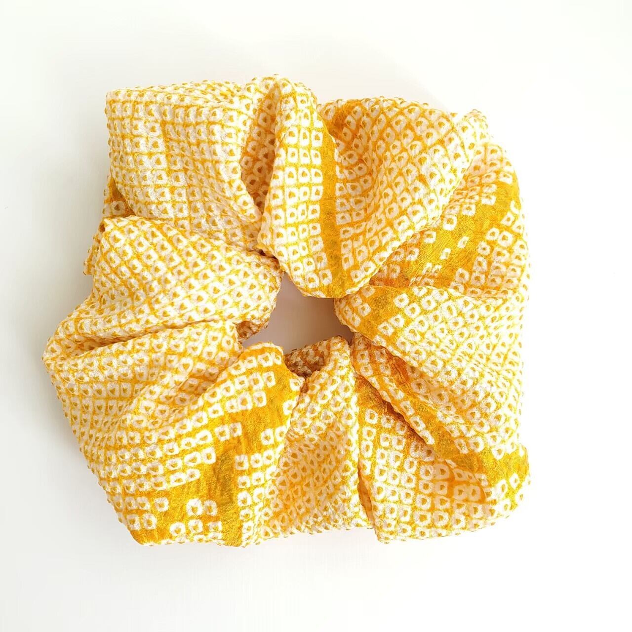 シュシュ ポリ羽二重 ハンドメイド やや緑がかったブルー⭐︎アイドル