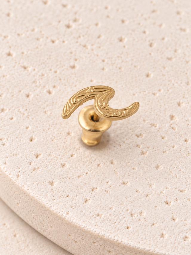 316L hawaiian wave pierce（ 片耳用 ）#p04