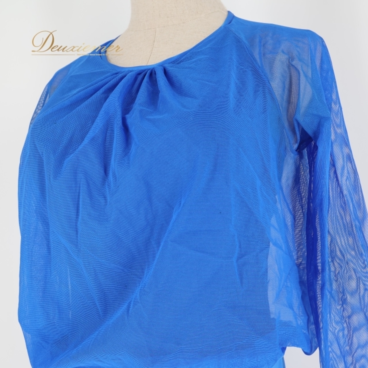 社交ダンス 衣装 ワンピース ドレス SEKINE セキネ 青 レース パーティ 発表会 軽い 薄い 上品 透け感 ブルー系 エレガント スカート ダンスウエア フェミニン 日本製 柔らかい スタイリッシュ シンプル 薄手 おしゃれ 高級感