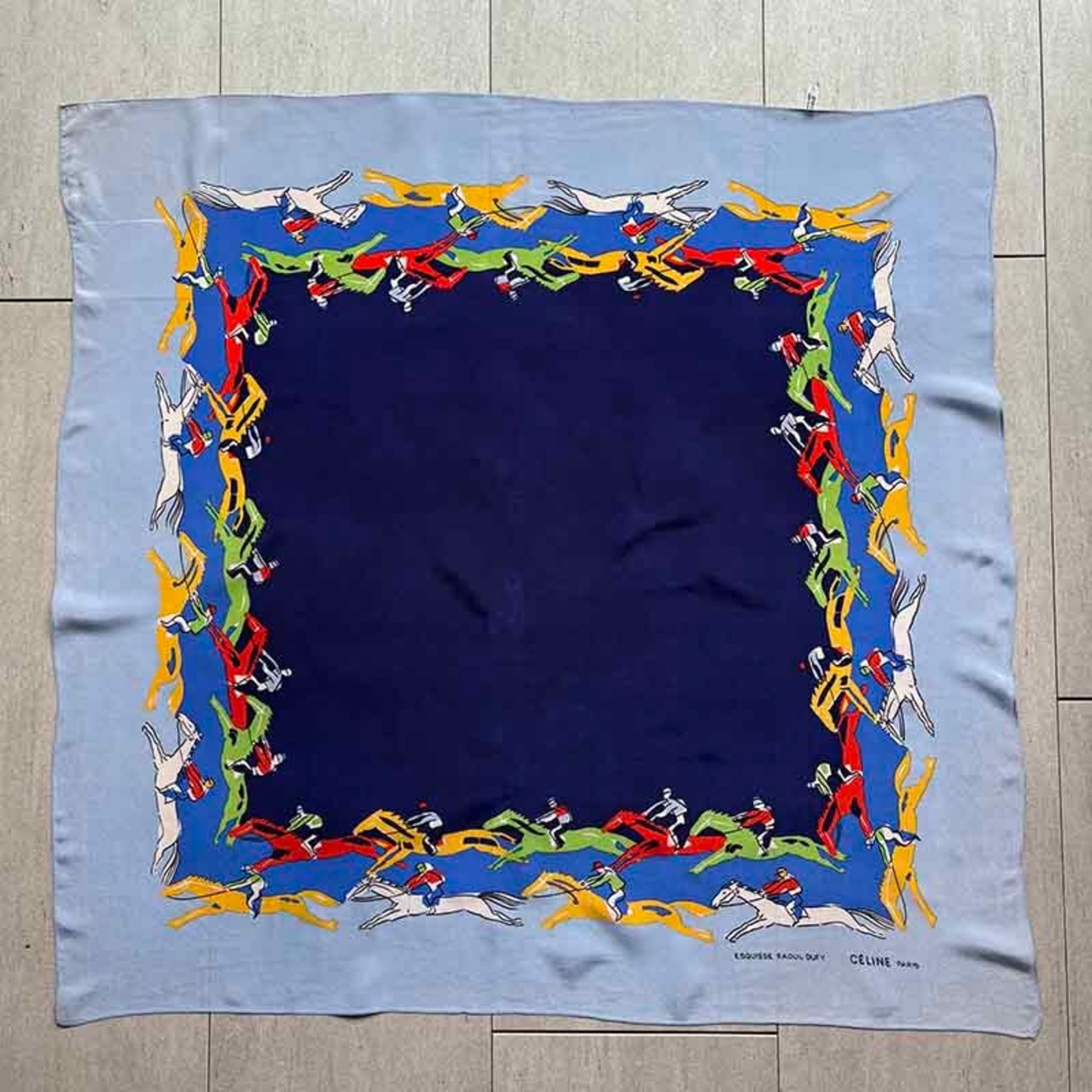 スカーフ　セリーヌ　シルクスカーフ　CELINE　セリーヌ　RAOUL DUFY 19acf19-1