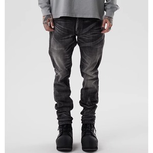 【DRIP4041】PMW Washed Damaged Stretch Denim