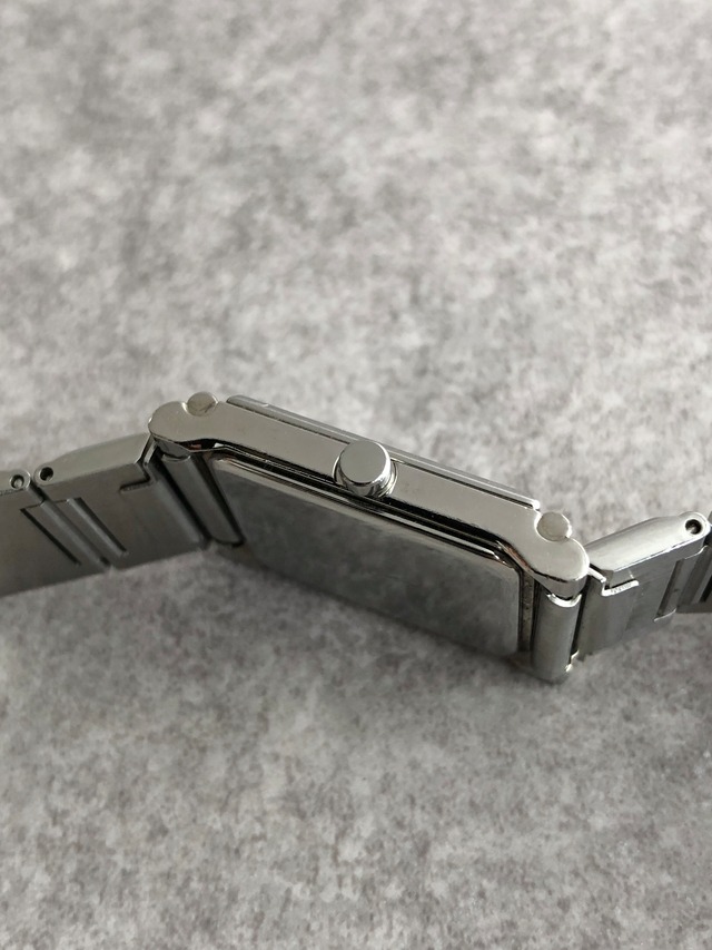 Yves Saint Laurent イヴ・サンローラン 腕時計 シルバー レクタンギュラー ステンレススチール クウォーツ vintage ヴィンテージ オールド c2rgcx