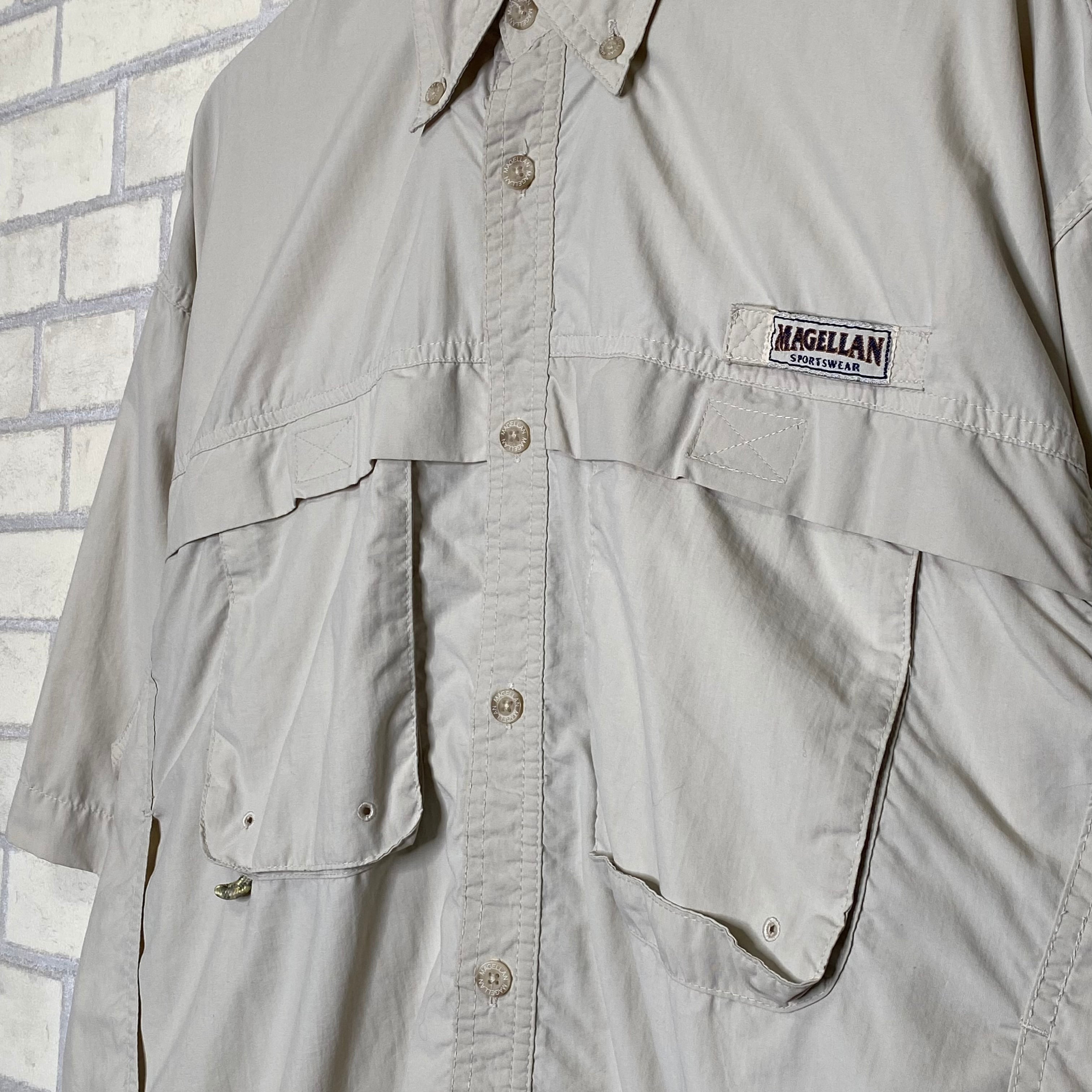 8SM1 MAGELLAN フィッシングシャツ グレー XL 古着used 【公式通販】
