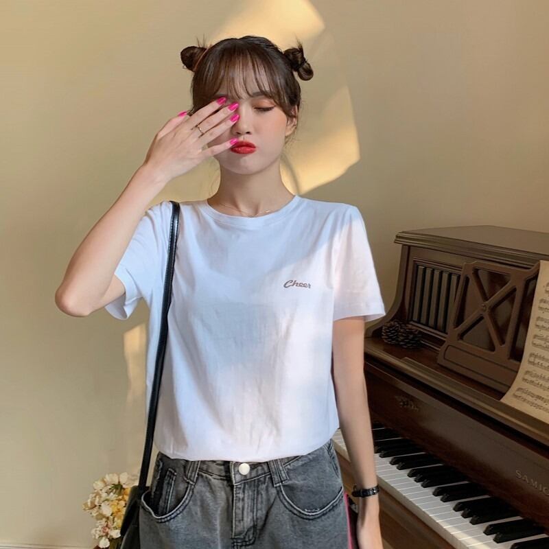 プリント柄Tシャツ スプリングサマールーズ薄手ラウンドネックトップス 春物 夏物 Oネック YY-ファッション50287299656