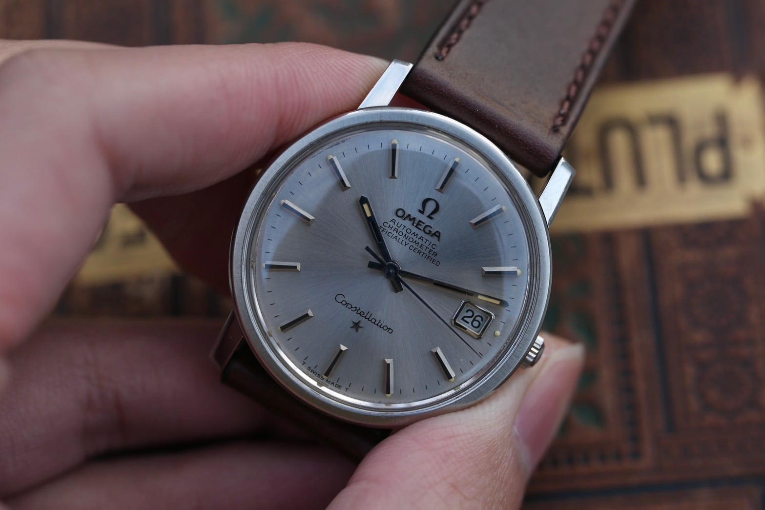 美品！OMEGA オメガ/コンステレーション デイト/自動巻き/グレー文字盤 美品！OMEGA オメガ/コンステレーション デイト/自動巻き/グレー文字盤
