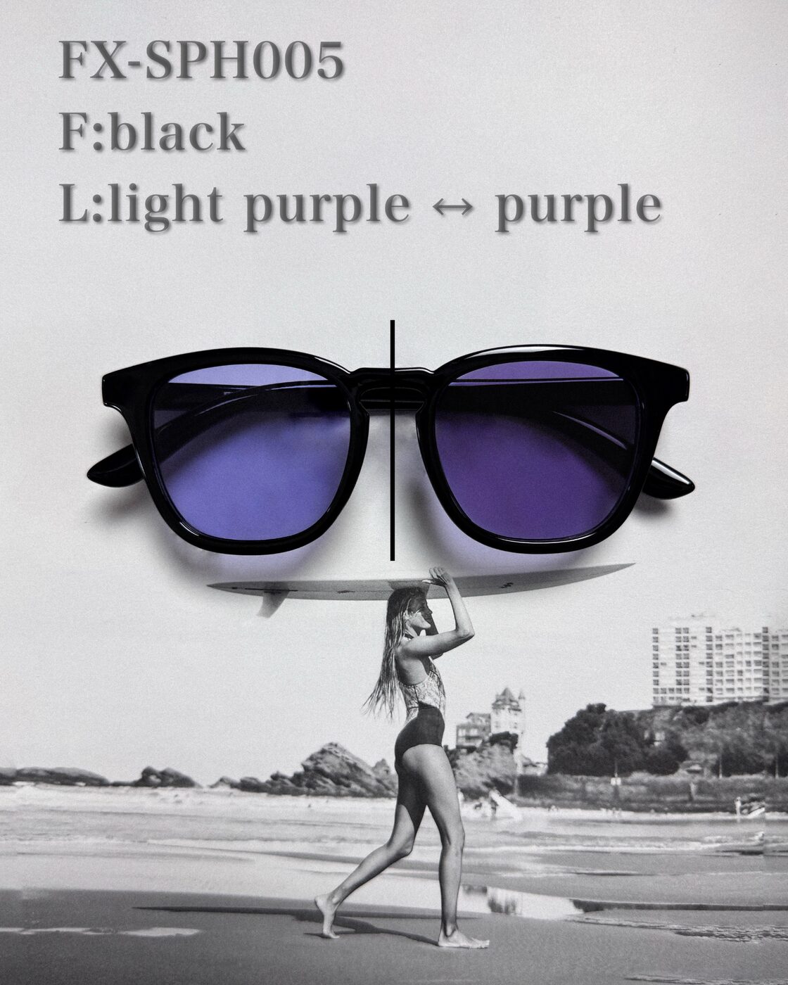 調光・偏光レンズ搭載【5colors】square frame sunglasses | PAY ID