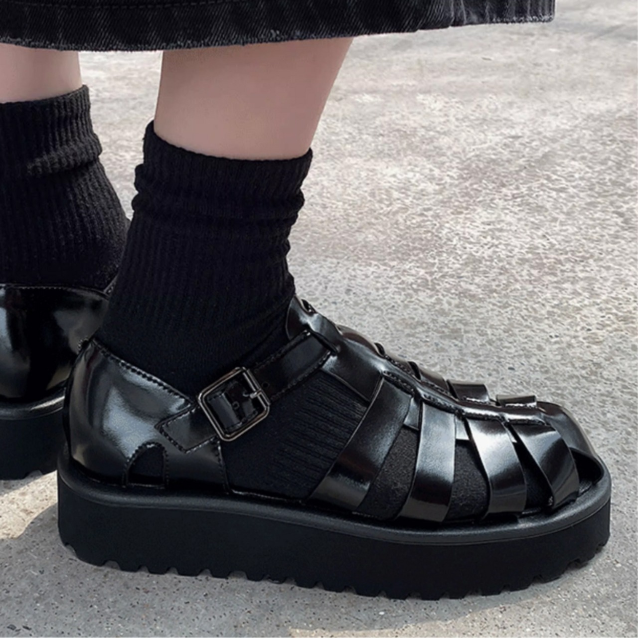 グルカ厚底サンダル　0614