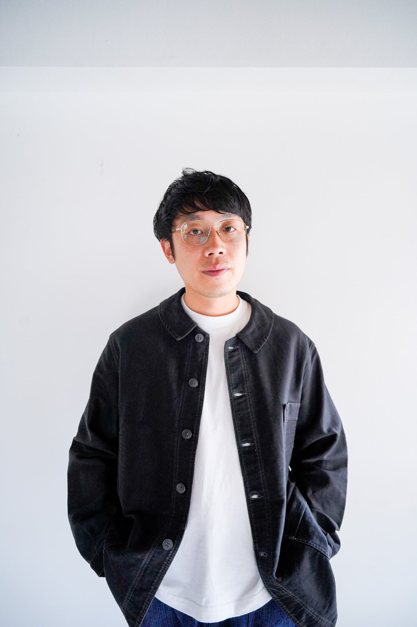 【1940-50s】"French Vintage"Black Moleskin French Work JKT / 6-53