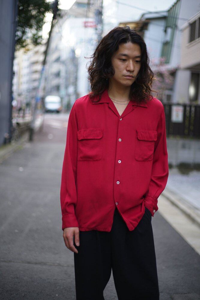 Vintage L / S Loop Color Rayon Gabardine Shirt [Thomas Shirt