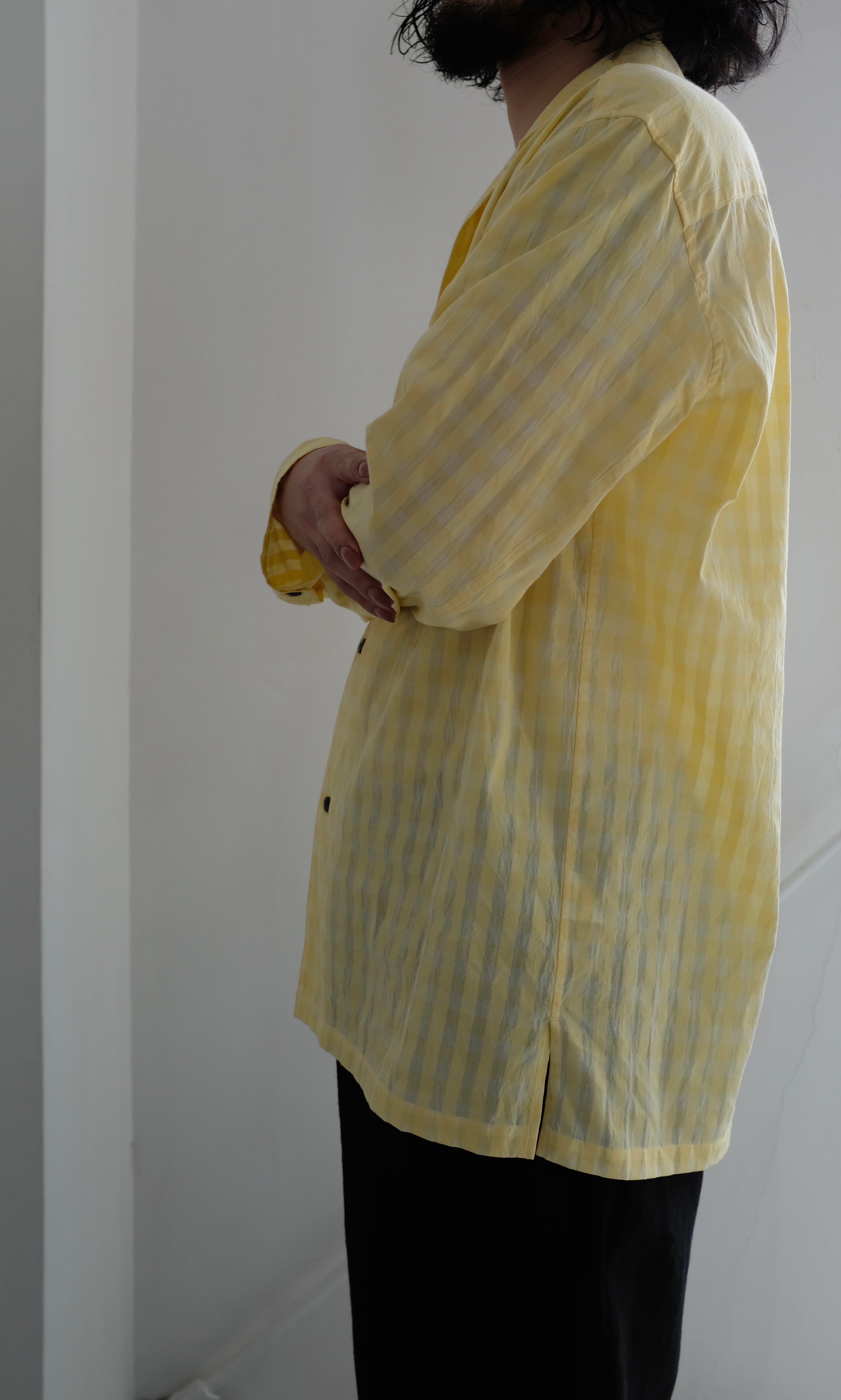 BISOWN]COTTON HIDDEN CHECK SLEEPING SHIRTS JACKET | YES-姫路の美容