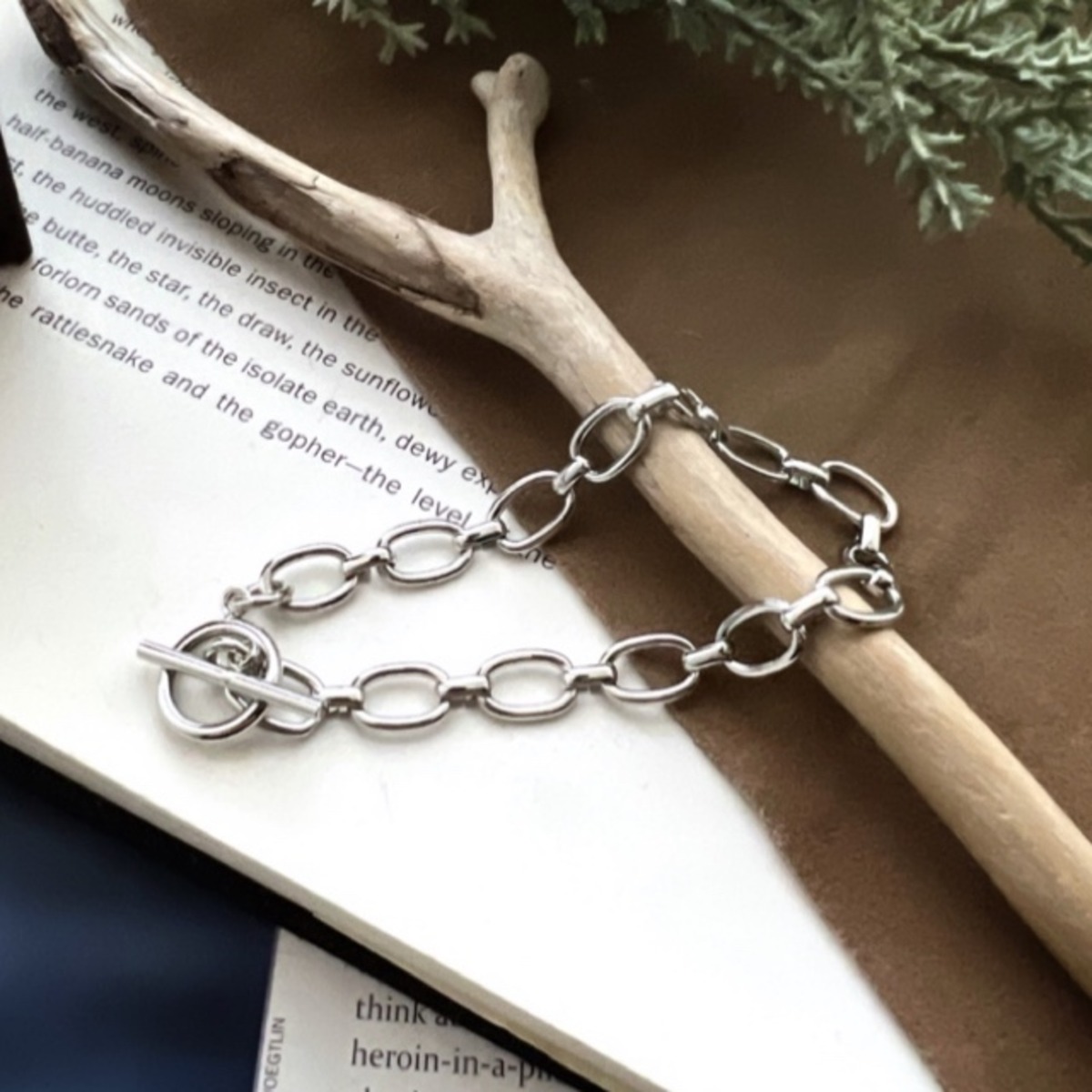 Sculpture Chain Bracelet【SILVER】 | Akto