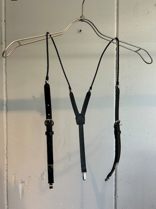 FUMIETANAKA  cord leather suspenders