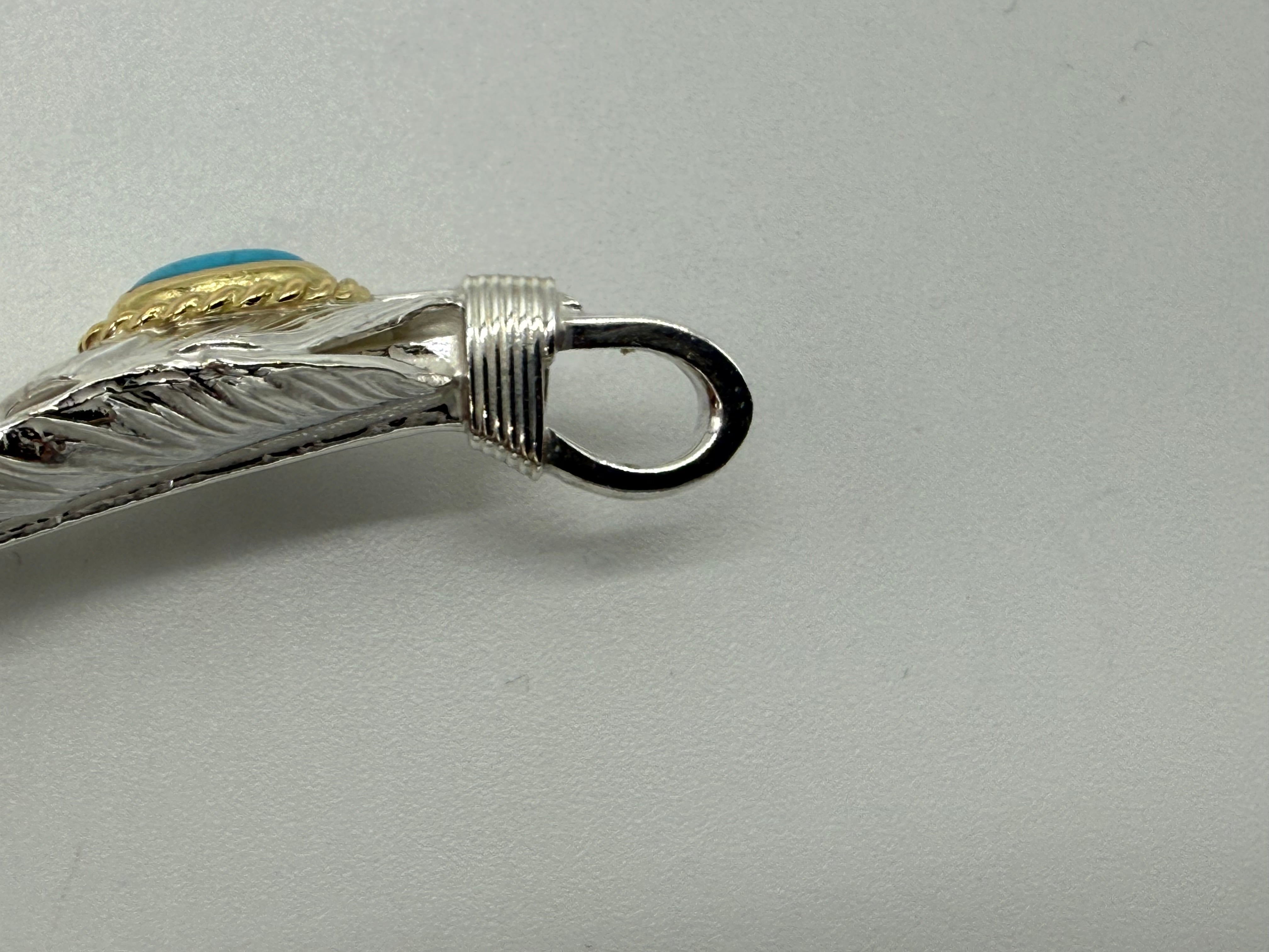 ゴローズ 新品 上銀金縄ターコイズフェザー左①現行13.50g | ゴローズ