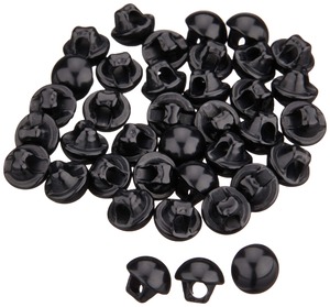 【人気】日本紐釦貿易(Nippon Chuko) 裏穴 目玉ボタン 144個入 φ6mm 黒 CE141-1-144 手芸用品 ボタン・フック 目玉ボタン