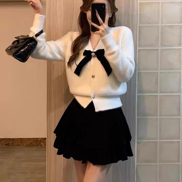 White Mink Fleece Cardigan