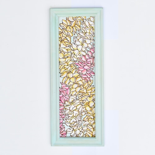 Art  【Plumeria Lei / Mint green frame】