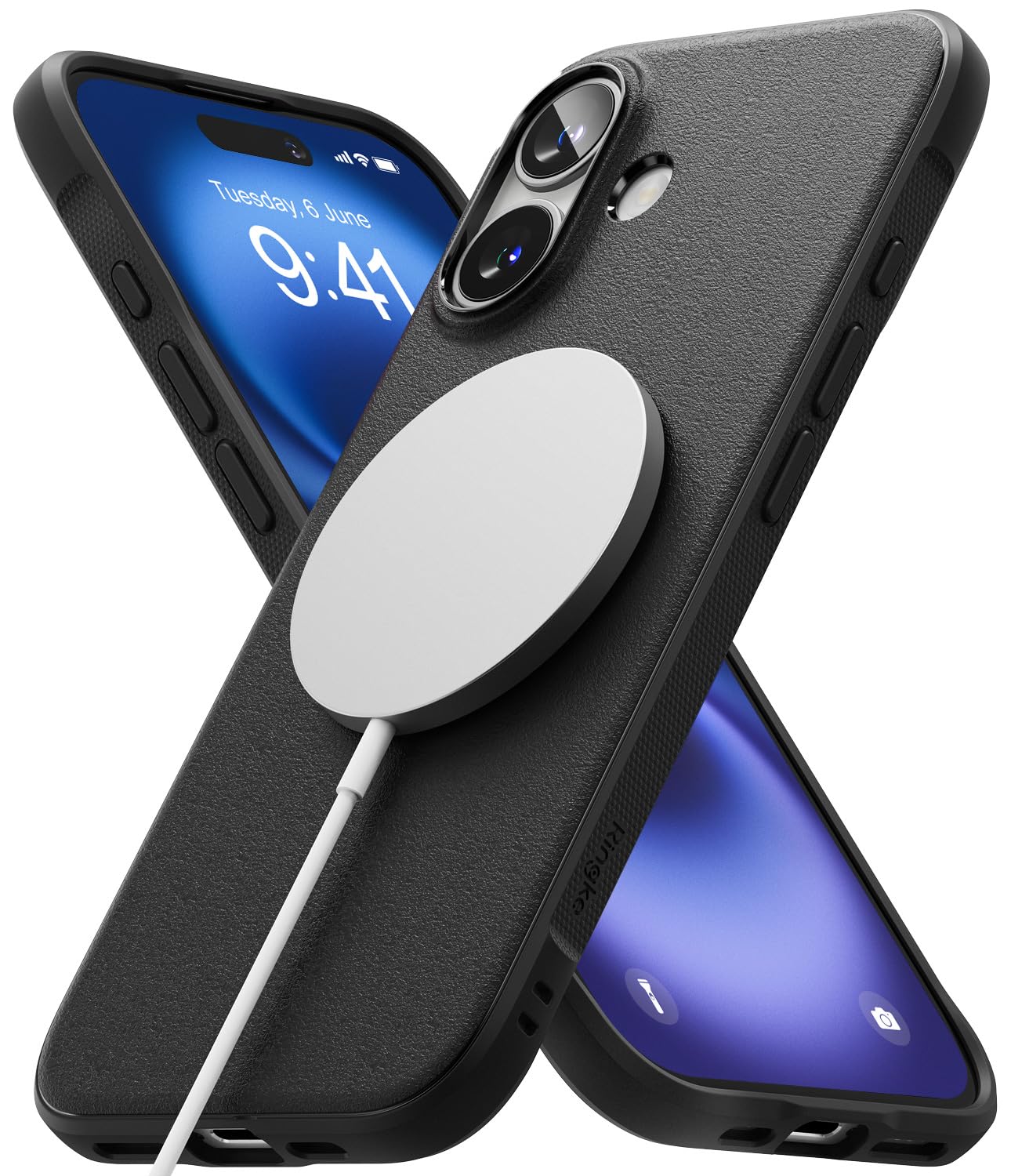 【Ringke】iPhone 16 Plus 対応 ケース オニキス(マグネットブラック)