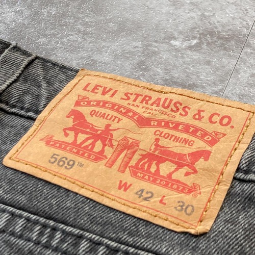 【W42 L30】 usa levi's black リーバイス 569 詳細写真3