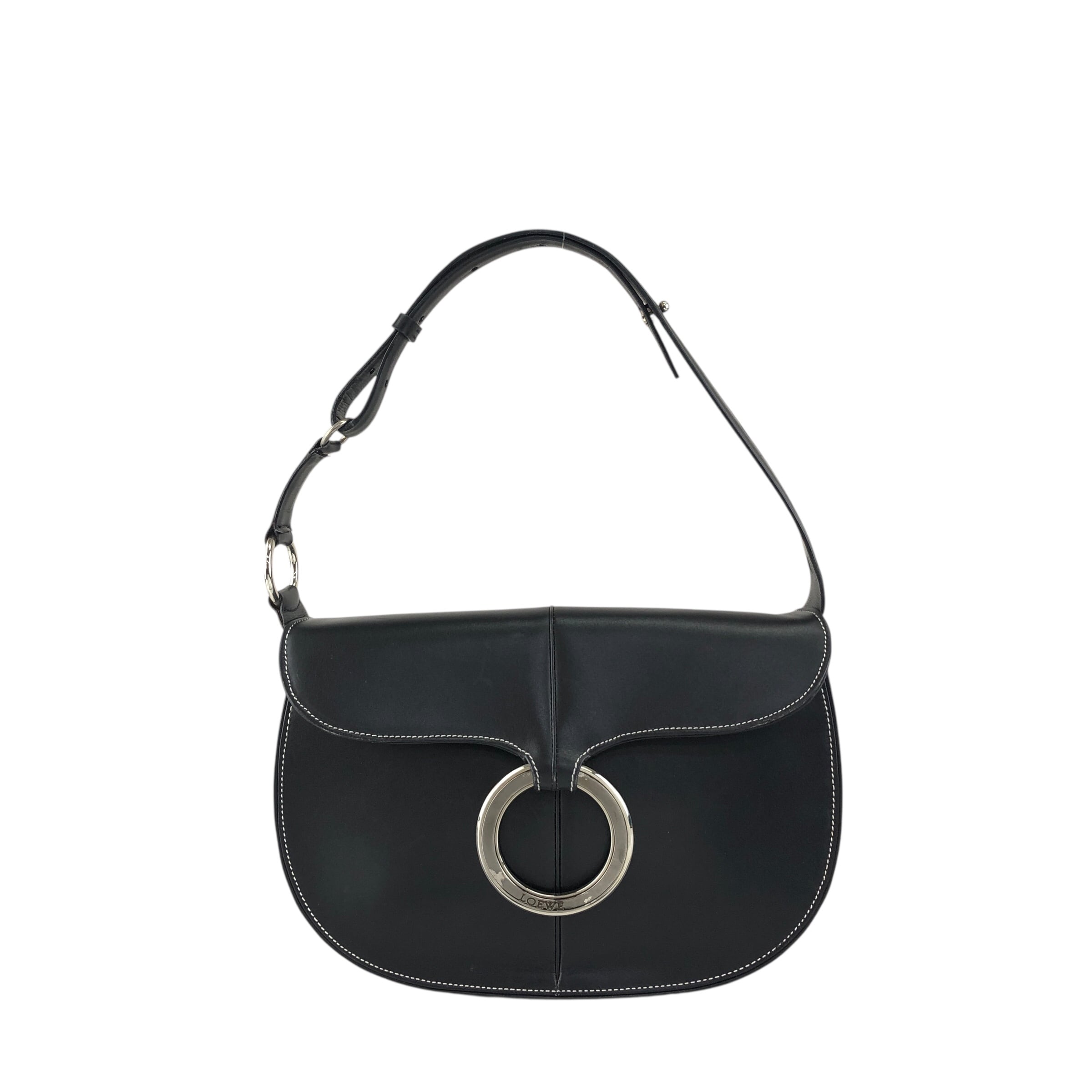 LOEWE ロエベ ショルダーバッグ ブラック サークルモチーフ ロゴ