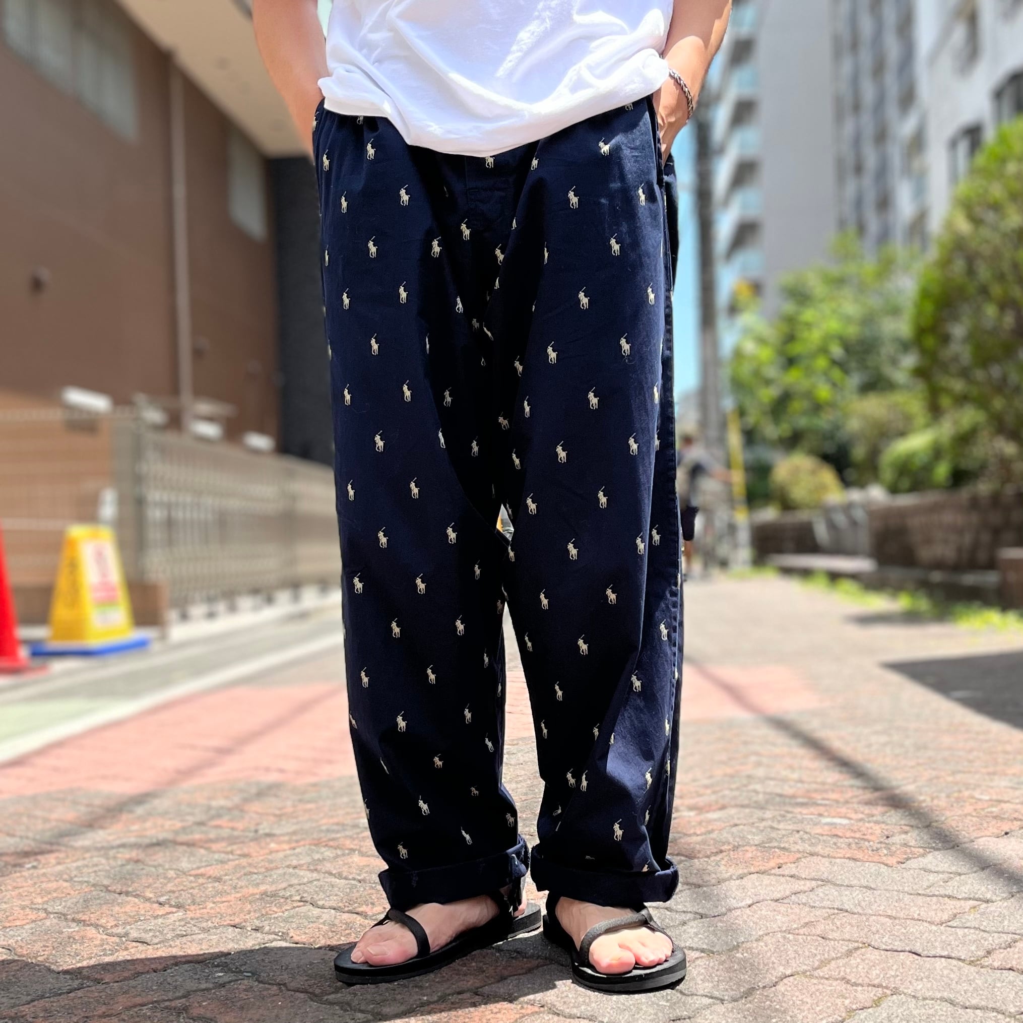 size:L【 POLO Ralph Lauren 】ポロ ラルフローレン 総柄ポニー