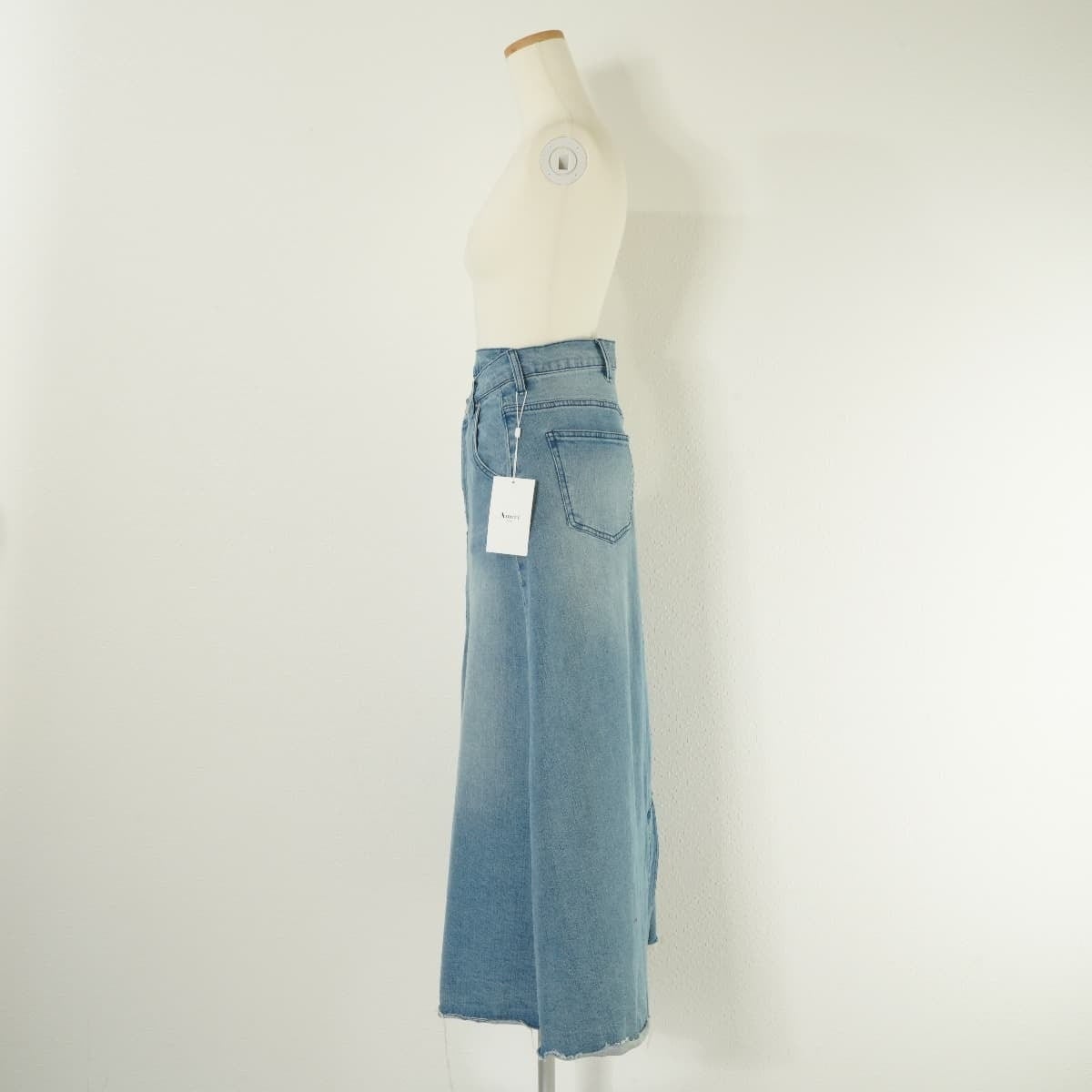 未使用 AMERI アメリ FOLD DENIM SKIRT フォールド デニム スカート  