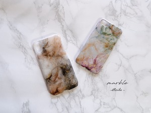 ハンドペイントのスマホケース　#marble (大理石模様)　（iPhone 14/14 Pro /14 Plus/14 Pro Max/13/13pro /13mini / 12/12pro/ 12 mini /SE2/6/6s,6plus,7/7plus ,8,8plus/X /XR/XS / XS Max/11 /11 Pro /11 Pro Max　/Android / Xperia　AQUOS　Galaxy 他 ）