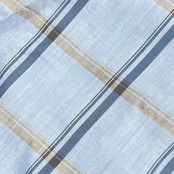 DAKS ダックス チェック 半袖シャツ L/くすみブルー系 メンズ