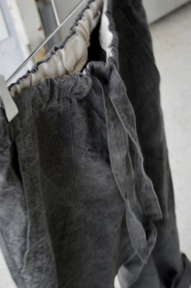 SEUVAS WASHI+LINEN Wide Painter Pants Dyed "BINCHOTAN" ソウバス 和紙 リネン ワイドペインターパンツ