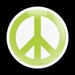 ゴーバッジ(ドーム)（CD0430 -SIGN PEACE GREEN W） - 画像1