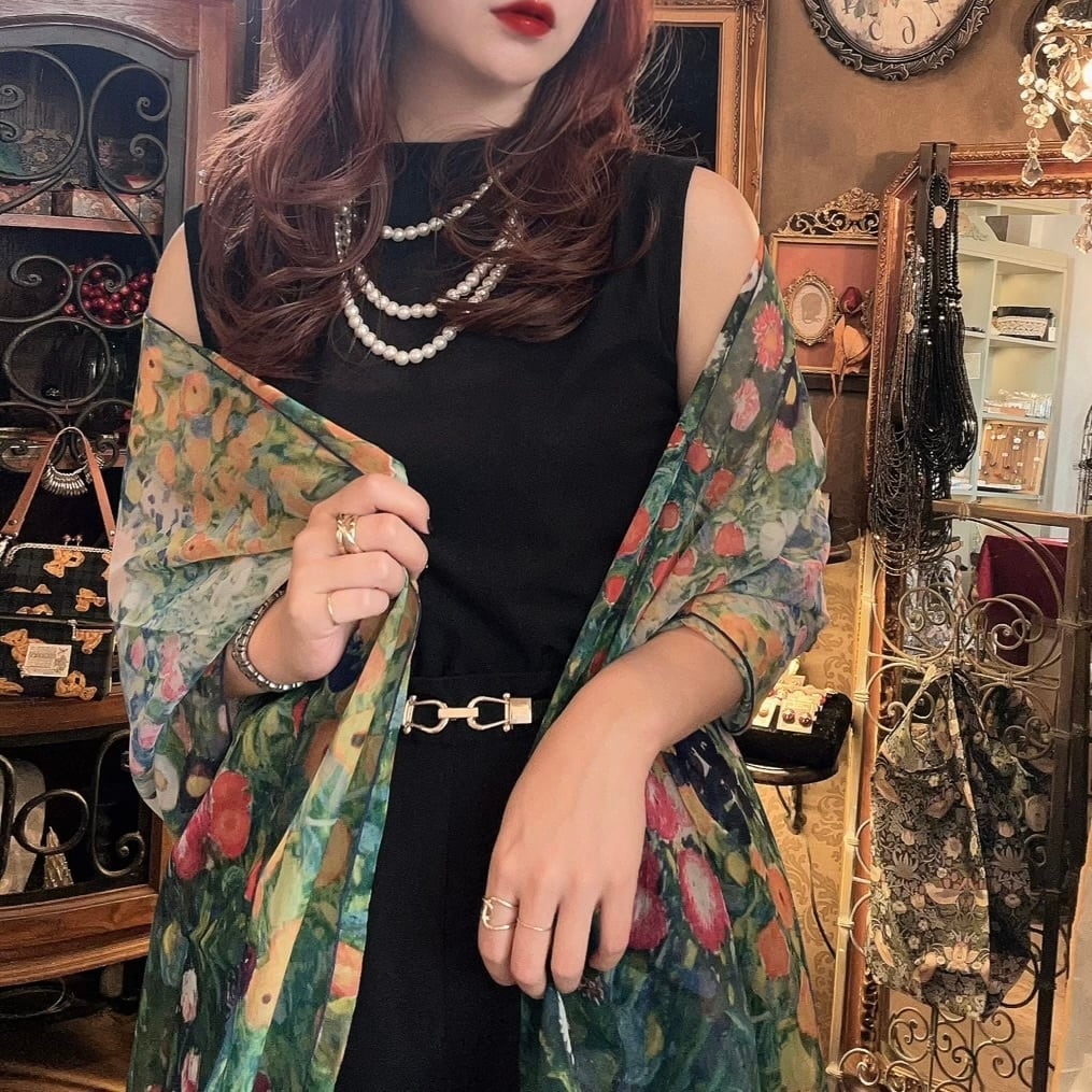 絵画シリーズ］クリムト フラワーガーデン ストール | Jewelry Box.