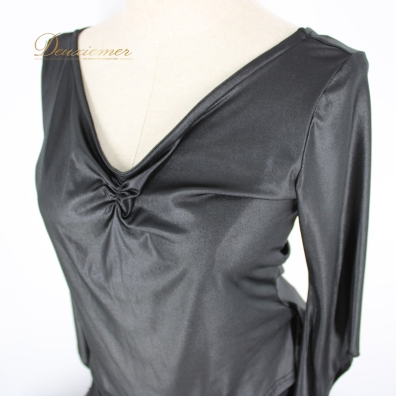 社交ダンス 衣装 スタンダード 上下セット ツーピース パーティ衣装 Create-Sun クリエイトサン 黒 ブラック系 シンプル キラキラ 長袖 ポリエステル 高級感 フィット感 伸縮性 可愛い おしゃれ カジュアル レディース ダンス用 トップス スカート セットアップ ファッション おすすめ 人気 イベント 服装