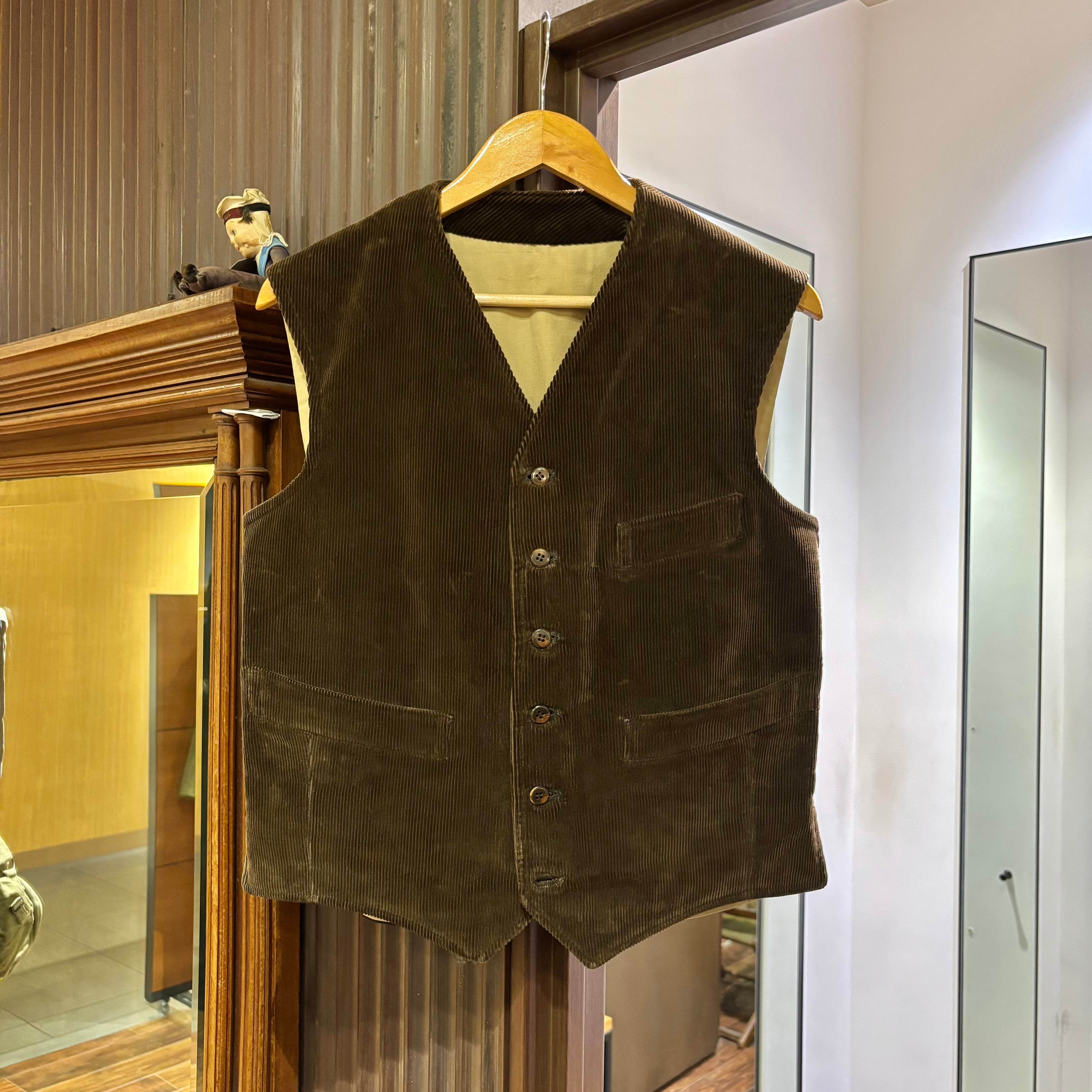 50s コーデュロイベストジャケット　france製 50s コーデュロイベストジャケット france製 50s コーデュロイベスト